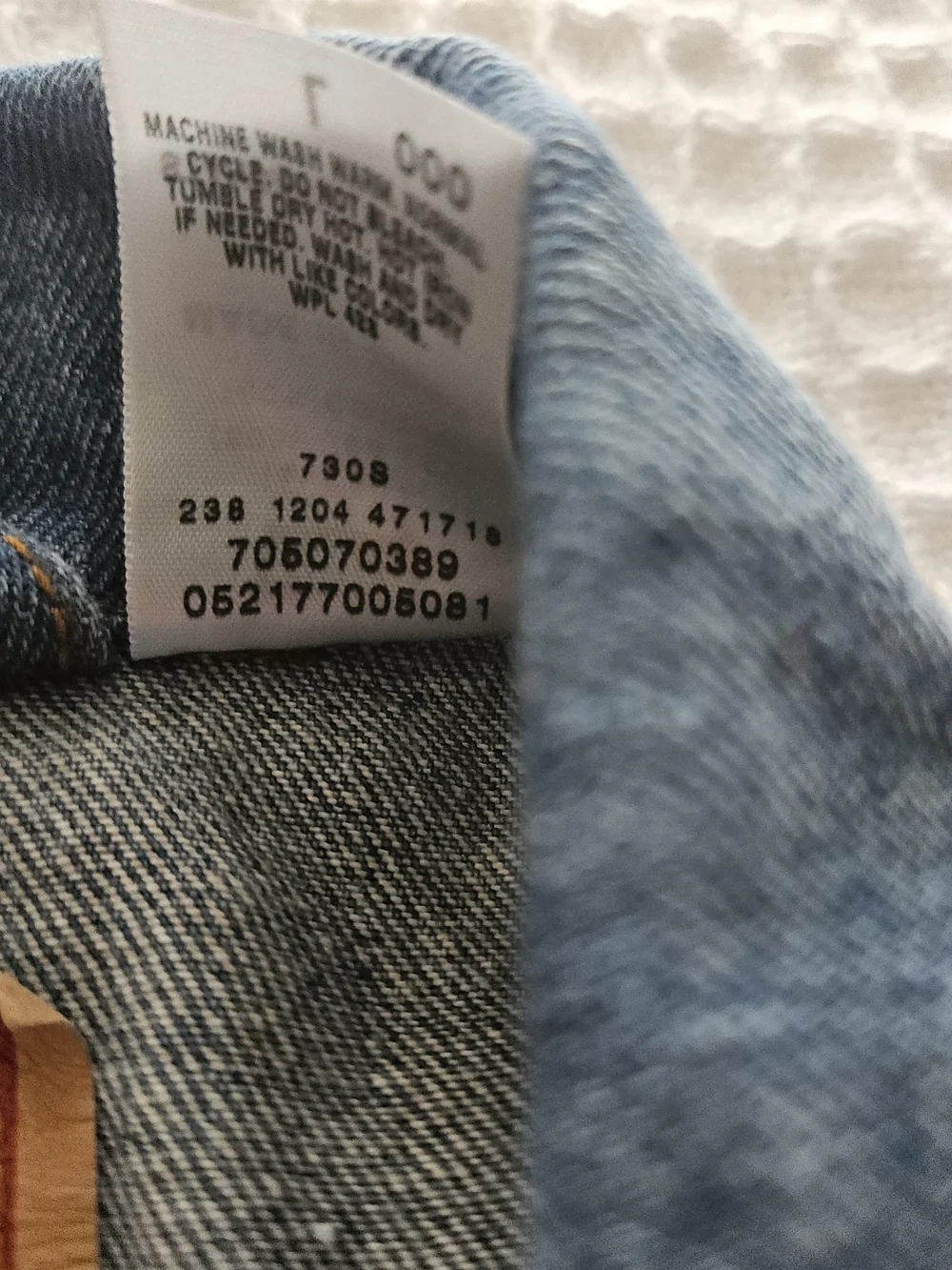 Levi's Men's L Blue Trucker Jacket Button Front Pockets Chest 46 70507